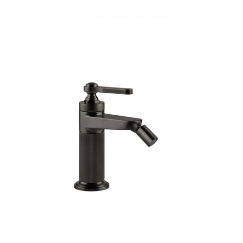 GESSI VENTI20 Смеситель для биде на 1 отверстие, однорычажный, в комплекте с донным клапаном, цвет Black Metal Brushed PVD