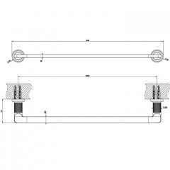 GESSI INCISO Полотенцедержатель, 45 см, цвет: finox