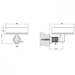 GESSI INCISO Мыльница настенная, цвет: белый/nero XL