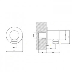 GESSI 316 Вывод воды на 1/2", цвет: steel brushed