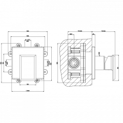 Gessi Eleganza Внешная часть встраиваемого однорычажного смесителя для раковины, цвет: хром