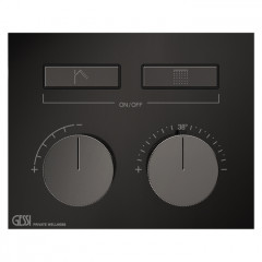 Gessi Hi-Fi Термостат для душа, с включением до 2 источников одновременно (внешняя часть), цвет: Black Metal PVD