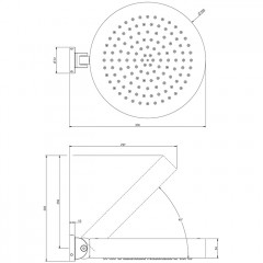 GESSI Origini Верхний душ,защитой от известкового налета, цвет: Steel Brushed
