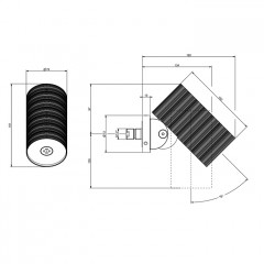 GESSI 316 TRAME Верхний душ 79 мм., с настенным креплением, распыление, цвет Steel Brushed
