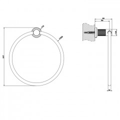 GESSI INCISO Полотенцедержатель кольцевой, цвет: finox