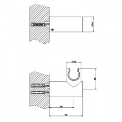 GESSI 316 Держатель для душевой лейки поворотный, цвет: brushed black metal pvd