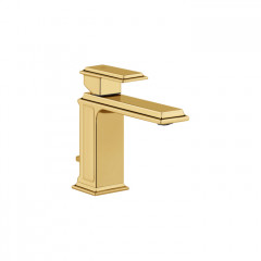Gessi Eleganza Смеситель для раковины на 1 отверстие с донным клапаном, цвет: золото