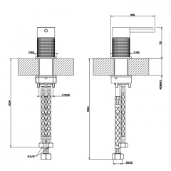 GESSI 316 Рычаг удаленного управления, цвет: brushed black metal pvd
