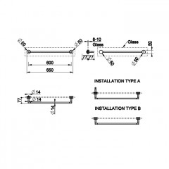Gessi Anello Полотенцедержатель 60 см для крепления на стело., цвет: хром