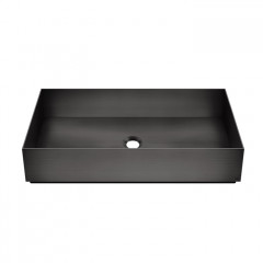 GESSI 316 Раковина 600x350 мм., для установки на столешницу, без перелива, нержавеющая сталь, цвет Black Metal Brushed PVD