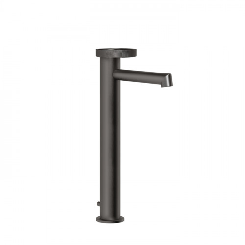 Gessi Anello Смеситель для раковины высокий, излив короткий. С донным клапаном и соединительными шлангами, цвет: Black Metal Brushed PVD