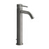 GESSI 316 Смеситель для раковины на 1 отверстие, высокий h=305мм, с донным клапаном, излив 123мм, цвет: steel brushed