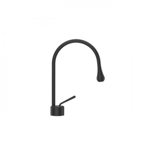 Gessi Goccia Смеситель для раковины на 1 отверстие, излив 174мм R=90, цвет: черный