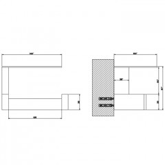 GESSI INVERSO ACCESSORIES Настенный держатель для туалетной бумаги с крышкой, цвет: Brass Brushed PVD