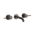 GESSI 316 Встраиваемый смеситель с изливом 146-126мм (внешние части), цвет: brushed black metal pvd