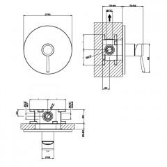 Gessi Goccia Встраиваемый однорычажный смеситель(внешние части), цвет: белый