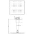 GESSI Rilievo Потолочная душевая головка шарнирная 250x250 мм на 1/2", цвет: nero XL