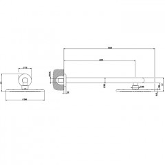 Gessi Goccia Верхний душ для настенного крепления 216мм, цвет: белый