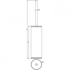 GESSI INCISO Ершик напольный, цвет: золото