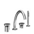GESSI Origini Смеситель для ванны на 4 отв, с ручной лейкой цвет: хром