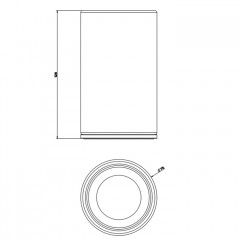 GESSI 316 Стакан настольный, цвет: белый/Black XL