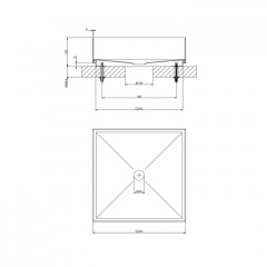 GESSI 316 Раковина 400x400 мм., для установки на столешницу, без перелива, нержавеющая сталь, цвет черный матовый