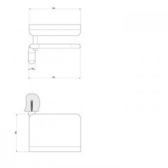Gessi Goccia Держатель для туалетной бумаги с крышкой, цвет: черный