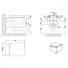 Gessi Mimi Унитаз подвесной в комплекте с сиденьем Soft Close и крепежом, цвет: белый
