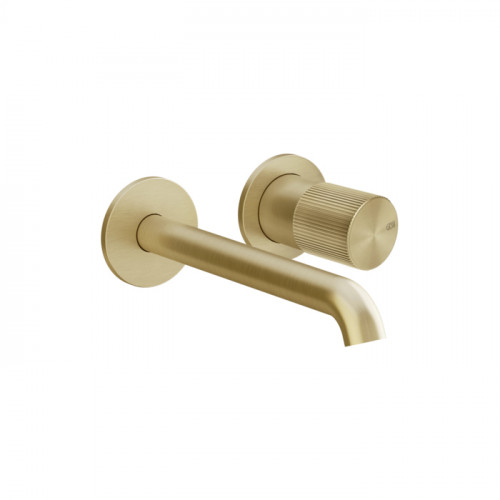 GESSI HABITO RIGATO Смеситель для раковины настенный встраиваемый, однорычажный, цвет Brass Brushed PVD