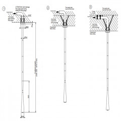 Gessi Cono Потолочный излив, длина штанги под заказ, комбинируемый с удаленным управлением, цвет: хром