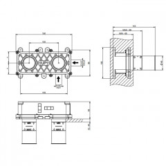 GESSI Anello/Ingranaggio встраиваемая часть настенного смесителя для раковины, цвет Steel Brushed (Последние 2шт продаем с внешками с нашего склада!)