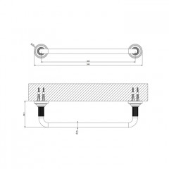 GESSI VENTI20 Полотенцедержатель 300 мм., цвет Nickel PVD