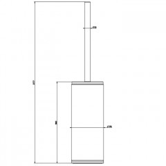 GESSI INCISO Ершик напольный, цвет: finox