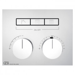 Gessi Hi-Fi Термостат для душа, с включением до 3 источников одновременно (внешняя часть), цвет: хром