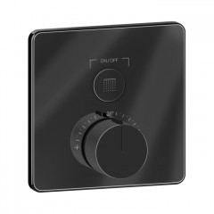 GESSI HI-FI COMFORT Смеситель настенный встраиваемый, термостатический, с 1 запорной кнопкой, цвет Black Metal PVD