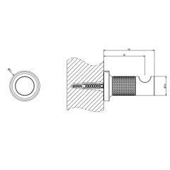 GESSI INCISO Крючок настенный, цвет: copper pvd