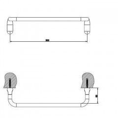 Gessi Goccia Полотенцедержатель 30см, цвет: черный