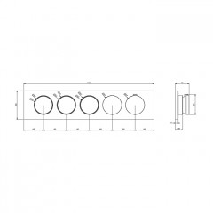 GESSI Origini Смеситель термостатический встраиваемый до 3 функций одновр, с кнопками вкл/выкл., цвет хром(внешняя часть)