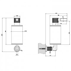 GESSI INCISO Дозатор для жидкого мыла настенный, цвет: черный/finox