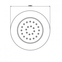 Gessi Body Jets Встраиваемая поворотная боковая форсунка (внешняя часть), цвет: Copper PVD