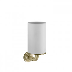 GESSI VENTI20 Стакан подвесной, цвет белый, фурнитура Brushed Brass PVD