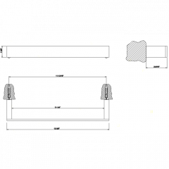 Gessi Rettangolo Полотенцедержатель 30см, цвет: хром