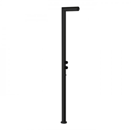 GESSI OUTDOOR Душевая стойка для установки на улице, напольная, на 2 выхода, без ручек, ручного душа и верхнего душа, внешняя часть, цвет Black XL