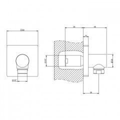 GESSI Rilievo Вывод воды на 1/2", цвет: хром