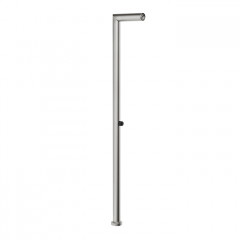 GESSI OUTDOOR Душевая стойка для установки на улице, напольная, на 1 выход, без ручки и верхнего душа, внешняя часть, цвет Steel Brushed
