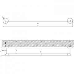 Gessi Tondo Полотенцедержатель, 60 см, цвет: Black XL