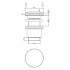 Gessi Донный клапан для раковины Stop&Go на 1 1/4", без слива-перелива, цвет хром