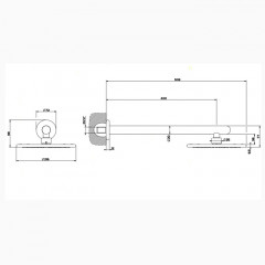 Gessi Goccia Верхний душ для настенного крепления 216мм, цвет: черный