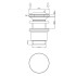 Gessi Донный клапан для раковины Stop&Go на 1 1/4", без слива-перелива, цвет Finox Brushed Nickel