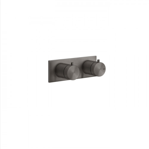 GESSI 316 Термостатический смеситель, с подключением на 3/4", фильтр, на 2 источника (внешняя часть), цвет: brushed black metal pvd